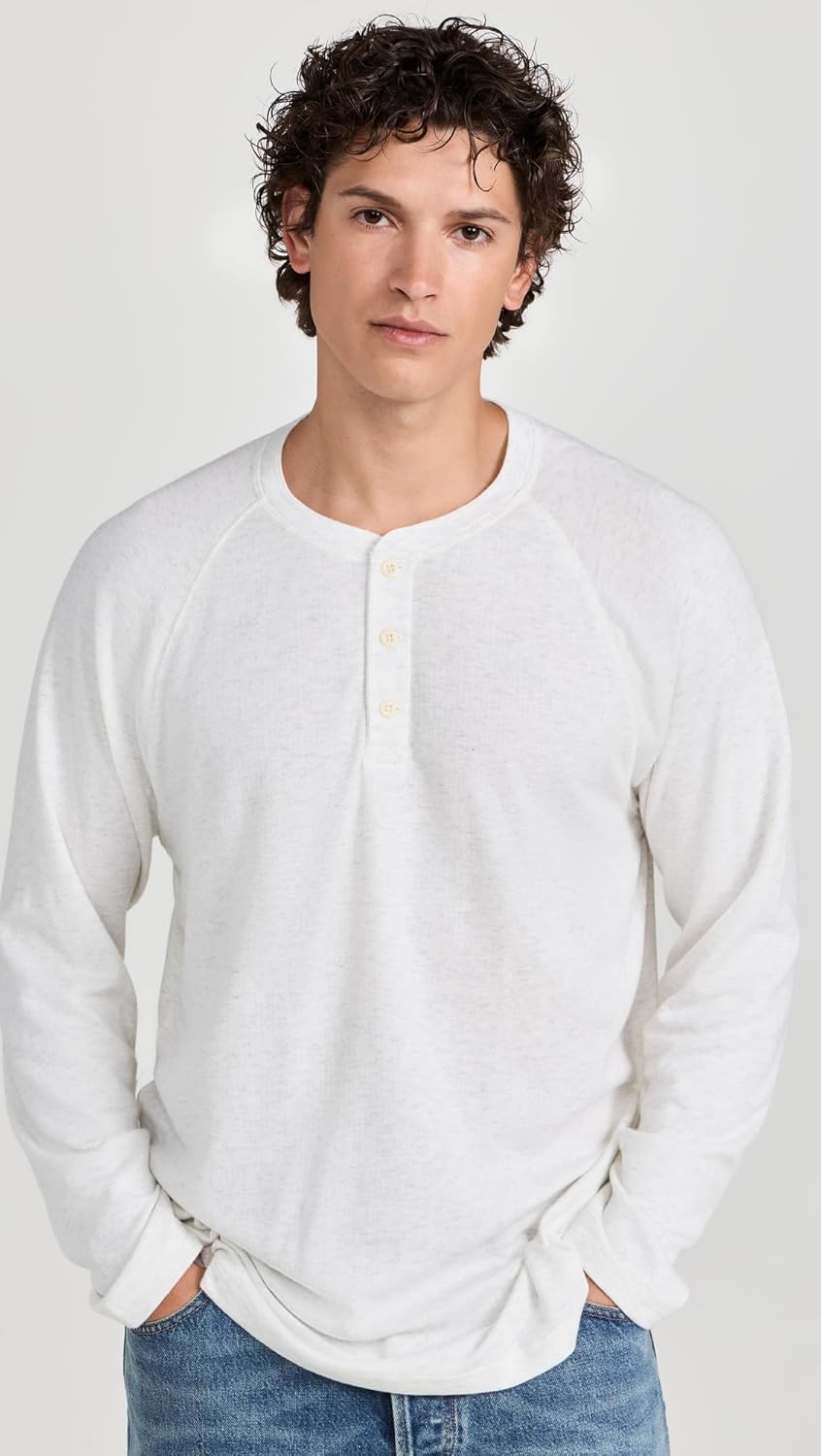Faherty Men's Cloud Long Sleeve Henley - Image 2