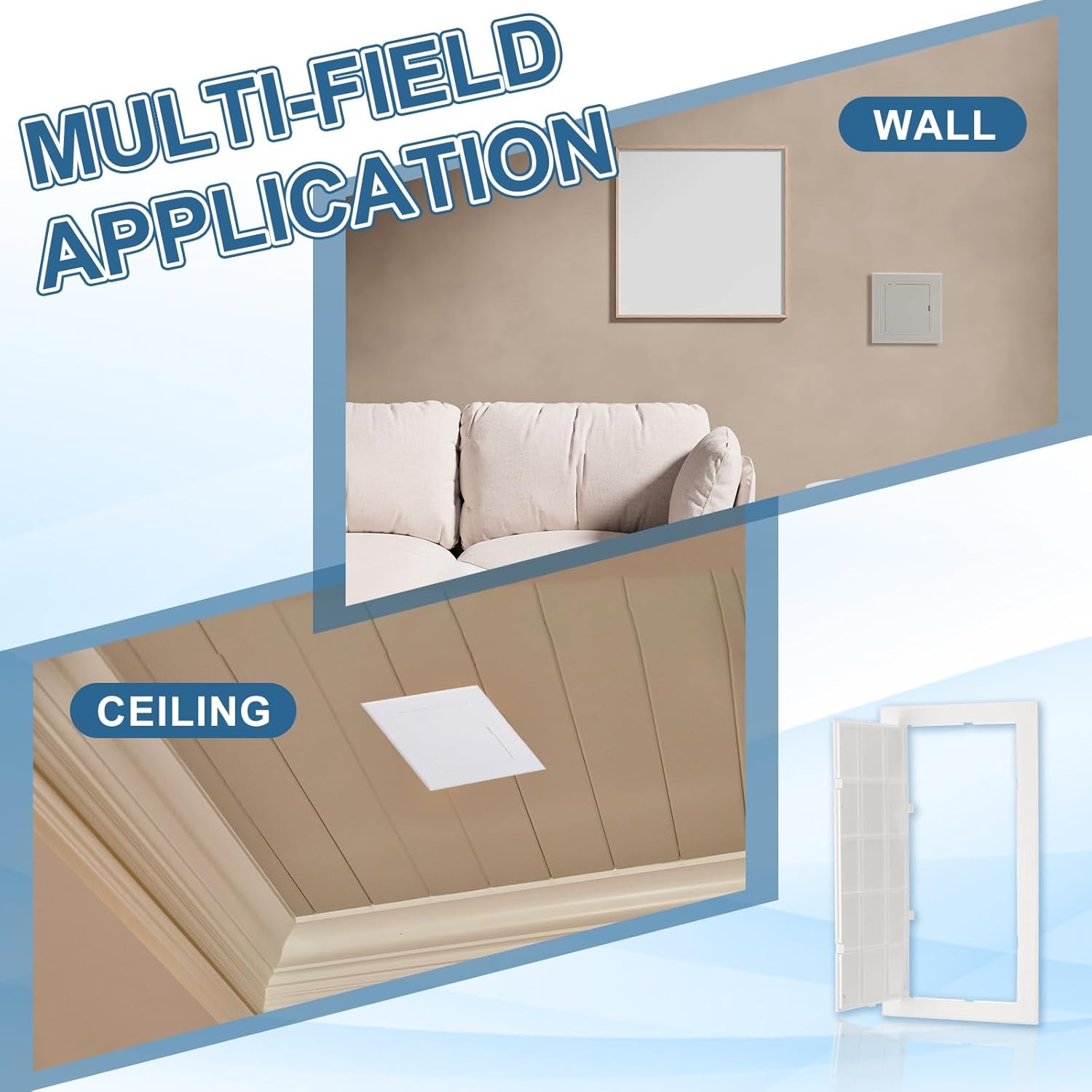 PATIKIL ドライウォール用アクセスパネル16x8インチ A BSプラスチック製ウォールホールカバーアクセスドア 壁シーリング電