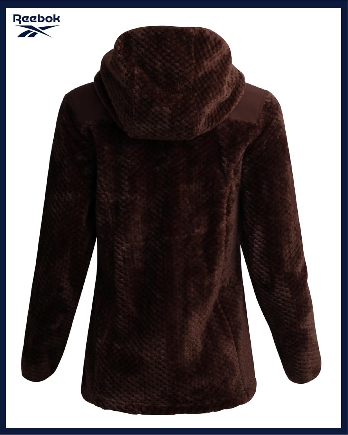 Reebok Womens Fleece Jacket - Super Soft Snow Fleece Hooded Zip Up Jacket - Cozy Softshell Outdoor Winter Jackets for Women - Image 6