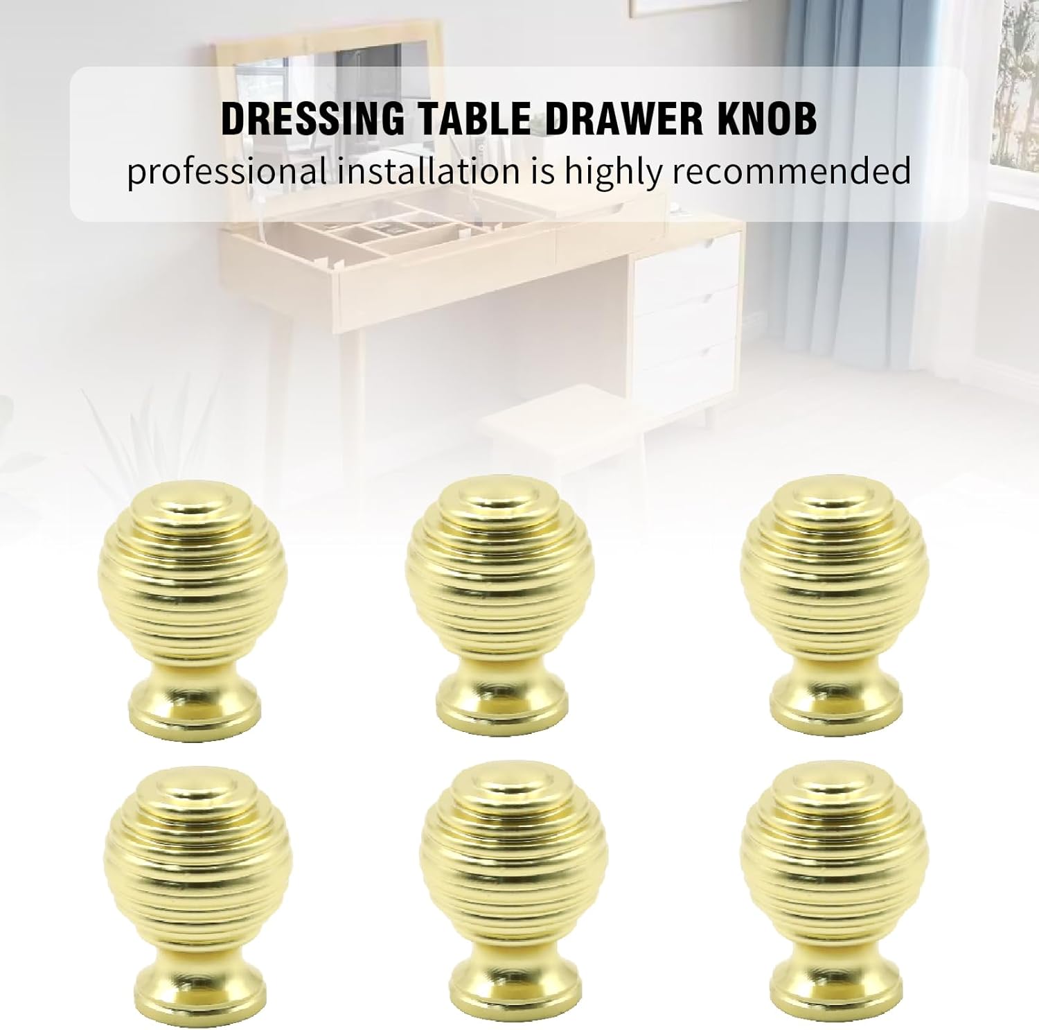 VIKKSAER 10 Pcs Cabinets Hardware Knobs Aluminium Handles for Cabinets Drawers Dressers (Champion Bronze), Knurled Cabinet Knobs (6 pcs)