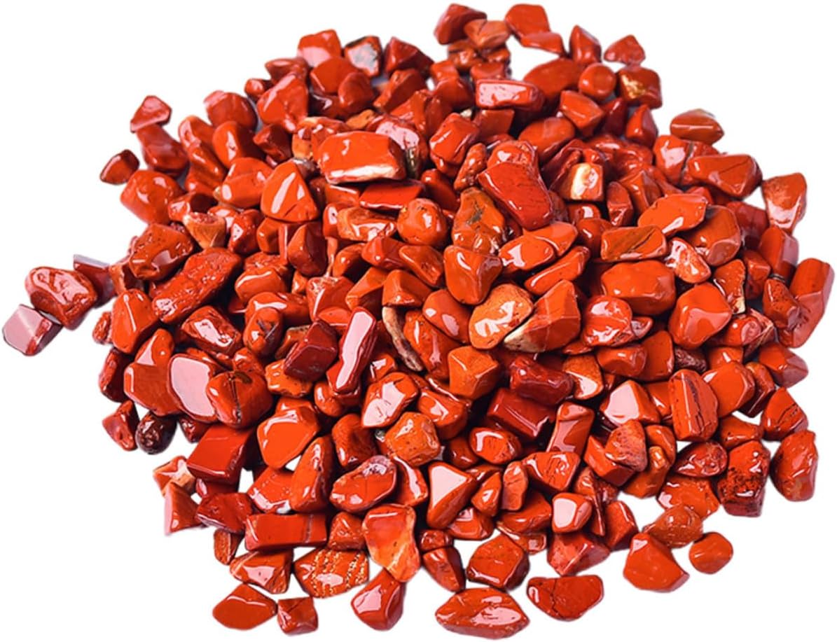 VALICLUD Red Jasper Aquarium Gravel 7-9mm Bulk Decorative Stones 2lb Fish Tank Rocks Terrarium Rocks for Aquascaping and Aquarium Supplies