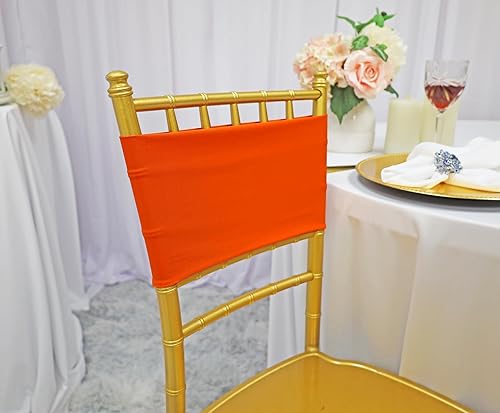 Miniatura 2 de (10 bandas elásticas de elastano de 7 x 13 pulgadas, bandas elásticas de licra de doble capa para silla, lazos para bodas, fiestas, banquetes,