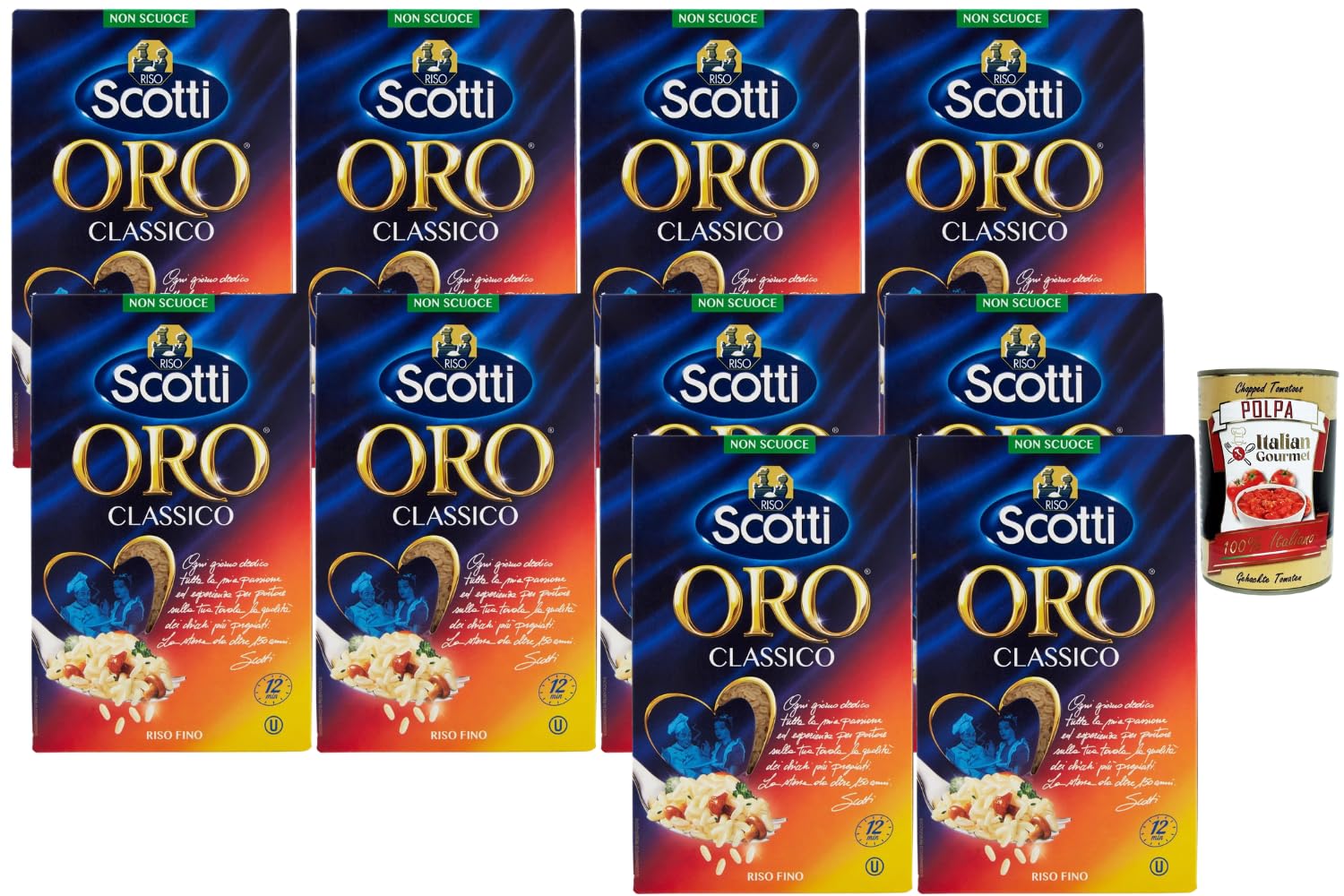 Italian Gourmet Riso Klassischer Feinreis 10x1kg 10kg mit Polpa Großpackung