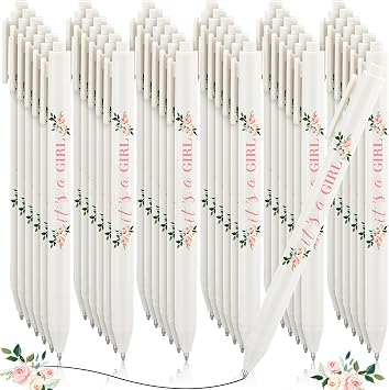 Ireer 36 Pcs Floral Baby Shower Pens Gifts Bulk Party Favors for Guests Games Neutral Gender Reveal Favors Baby Shower Prizes Souvenirs Gift Bags Stuffer Supplies