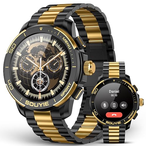 SOUYIE SW-7 Lux Smart Watch for Men, High-Gloss Ceramic Bezel