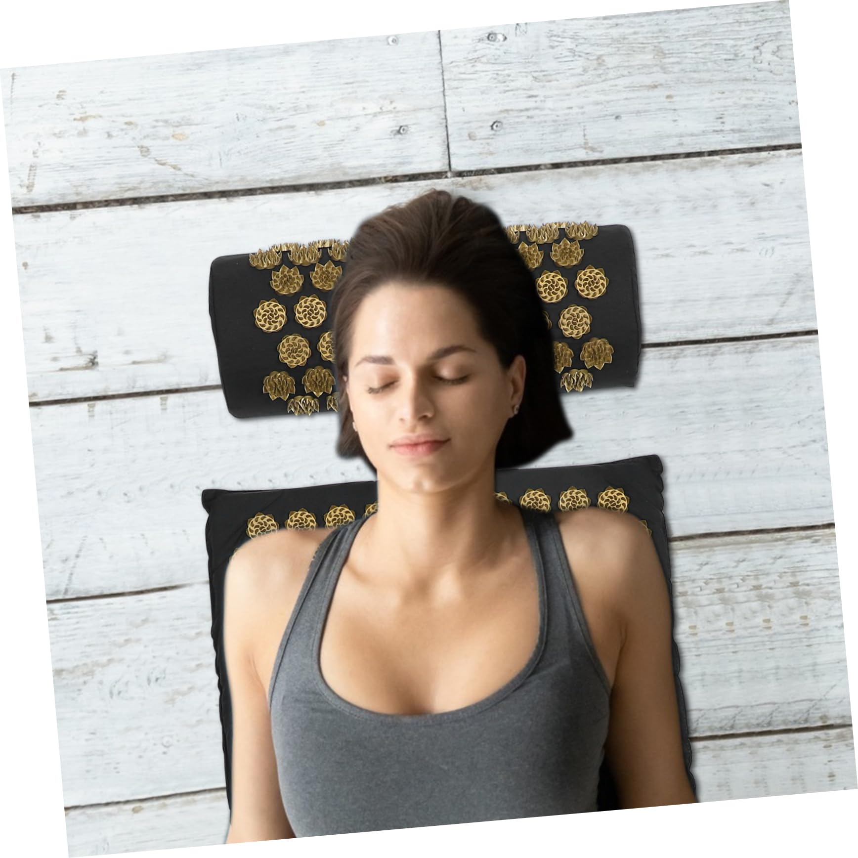 Healeved Esterilla de Acupresion con Almohada de Masaje Cómoda y Segura de Algodón y Abs, Juego de 2 Piezas con Bolsa para Relajación y Terapia