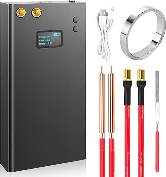Battery Spot Welder Kit, 7500mA-h 80 Adjustable Power Levels Mini Spot Welding Machine with LCD Color Screen