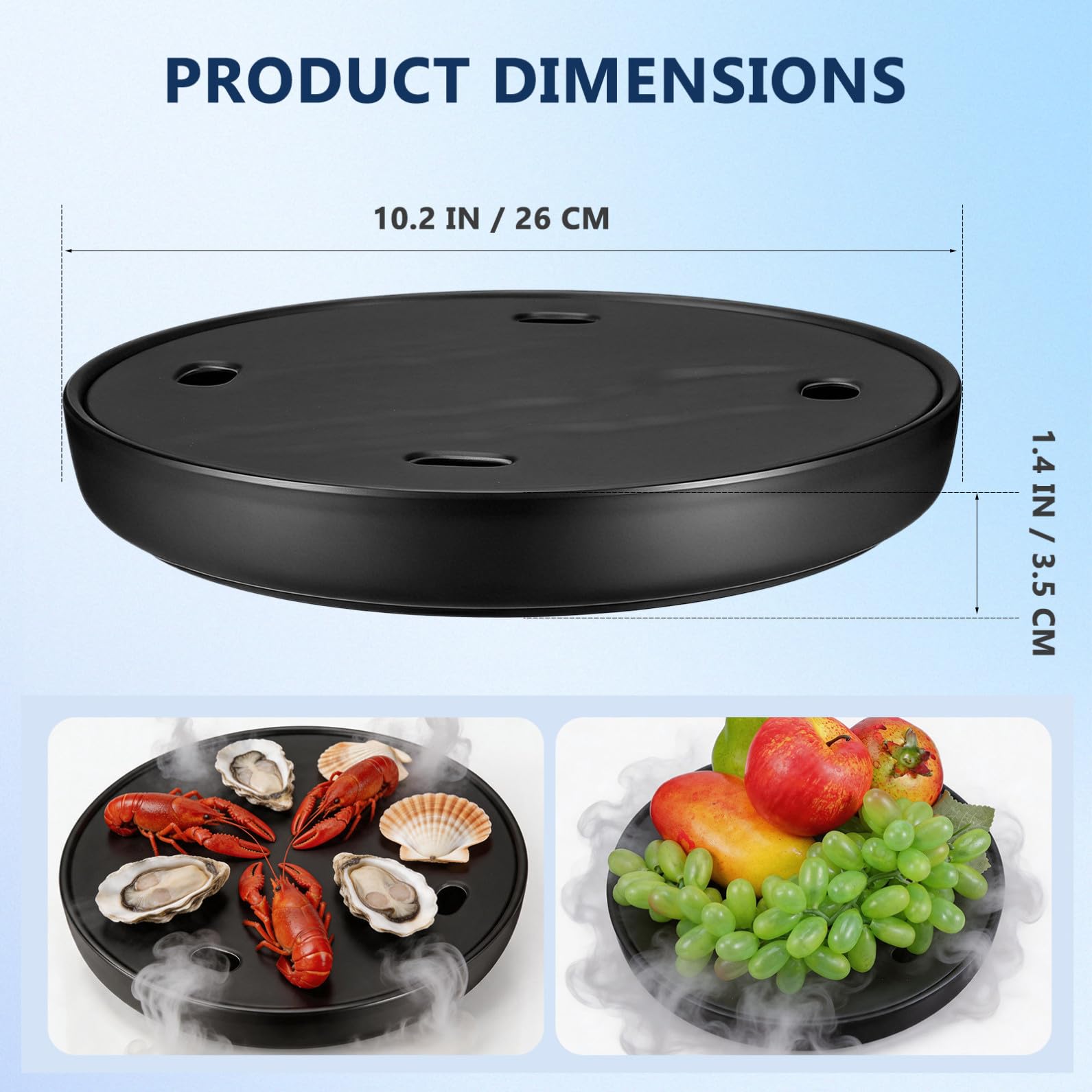 Veemoon Plato Japonés para Servir Pescado Crudo 10 Pulgadas Mate Bandeja para Comida Fría Vajilla Japonesa para Sashimi y Mariscos Adecuado para Restaurantes y Cenas Casa
