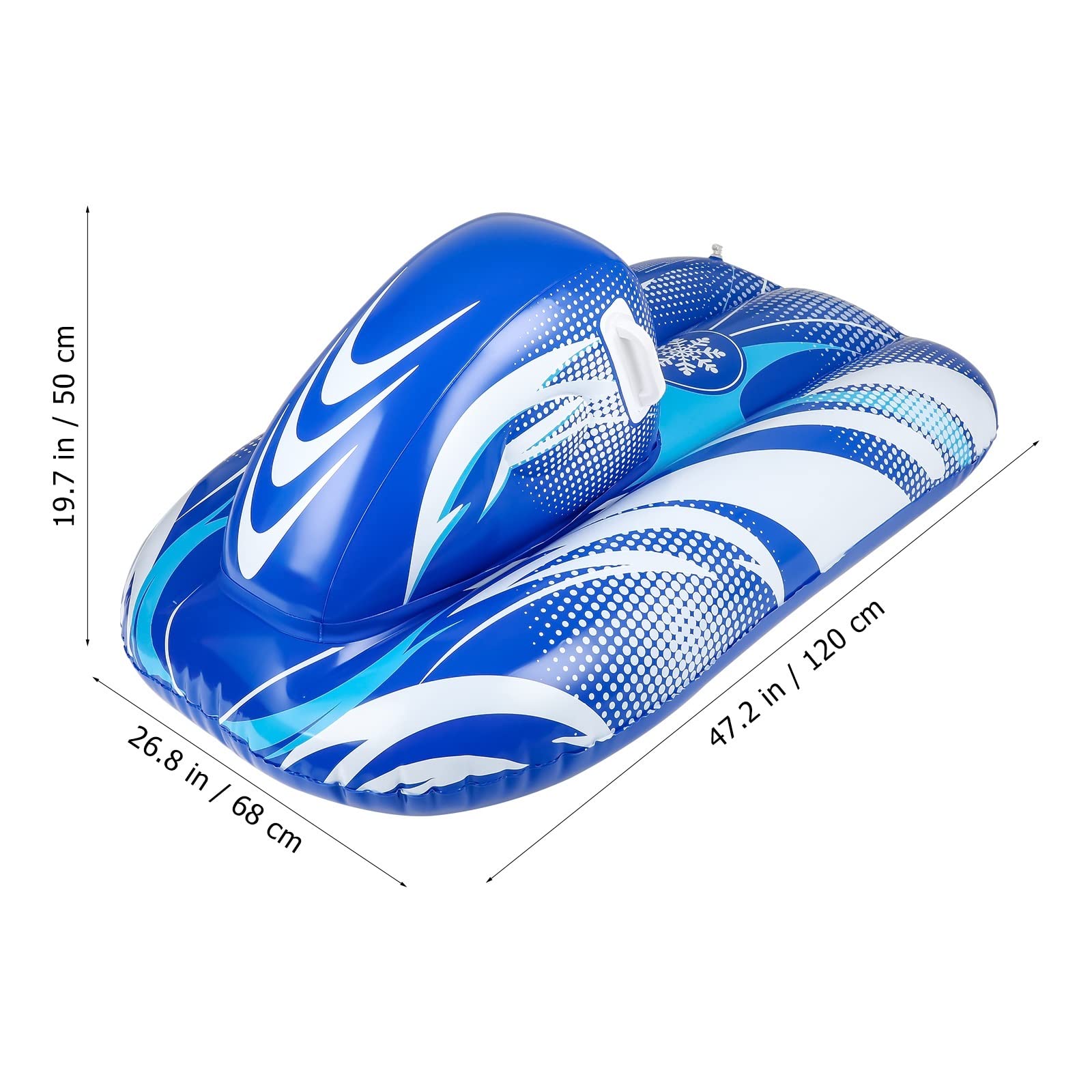 Luge Gonflable Snowrider – Pneu Neige Avec Siège Rembourré, Poignées, Laisse Amovible, Diamètre 127cm, Charge 220kg, Pour Enfants Et Adultes