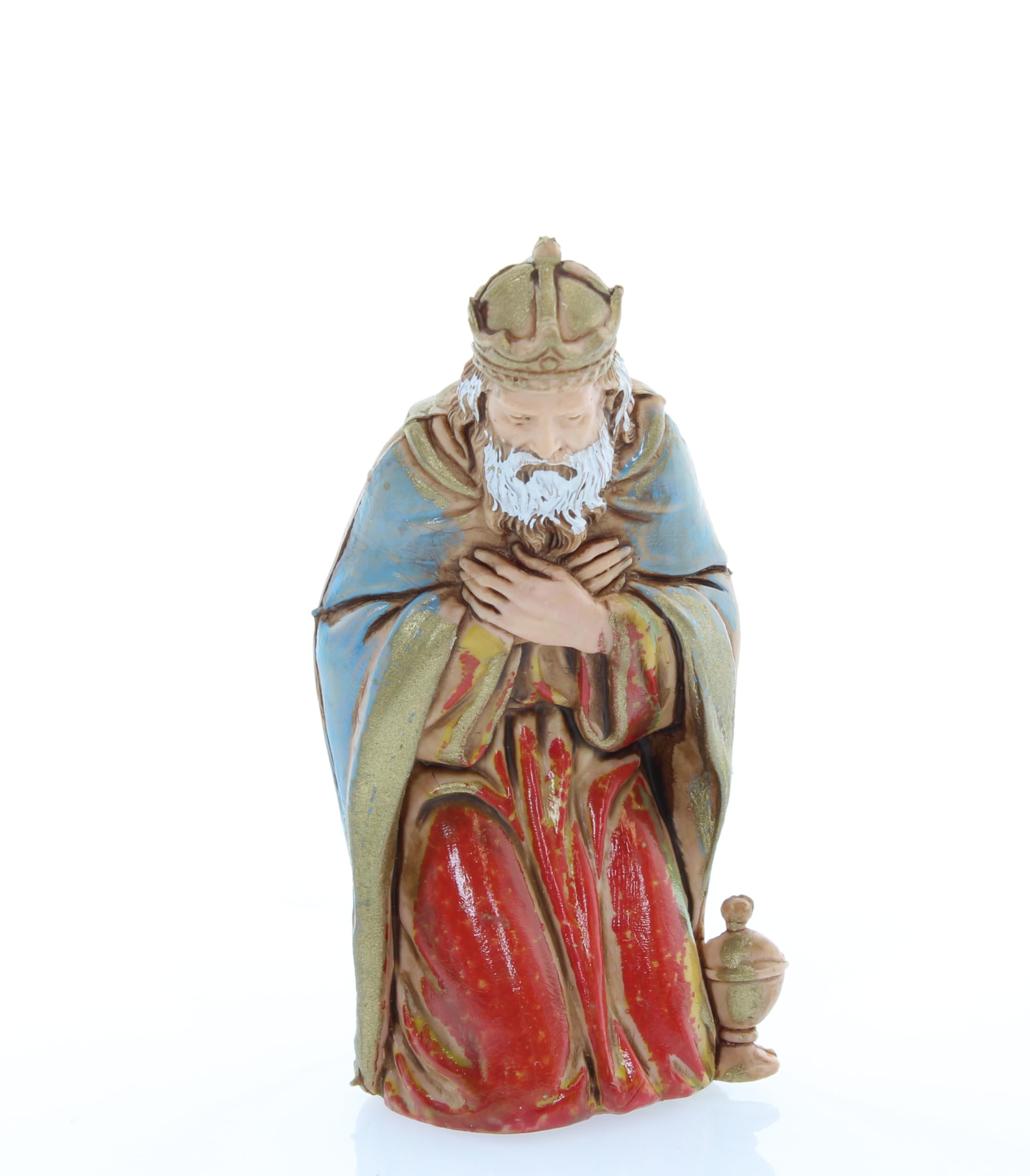 Moranduzzo Tris Rois Mages pour Crèche de 8 Cm Échelle 1:22 - Figurines de Crèche Indestructibles - Style 700', Peinture Finition à la Main, Produit Officiel, Fabriqué en Italie, Sculpteur M. Landi