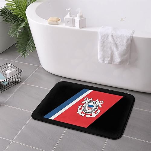Miniatura 6 de Felpudo de bienvenida divertido de la Guardia Costera de los Estados Unidos con la bandera de veteranos de 16 x 24 pulgadas, antideslizante, lavable