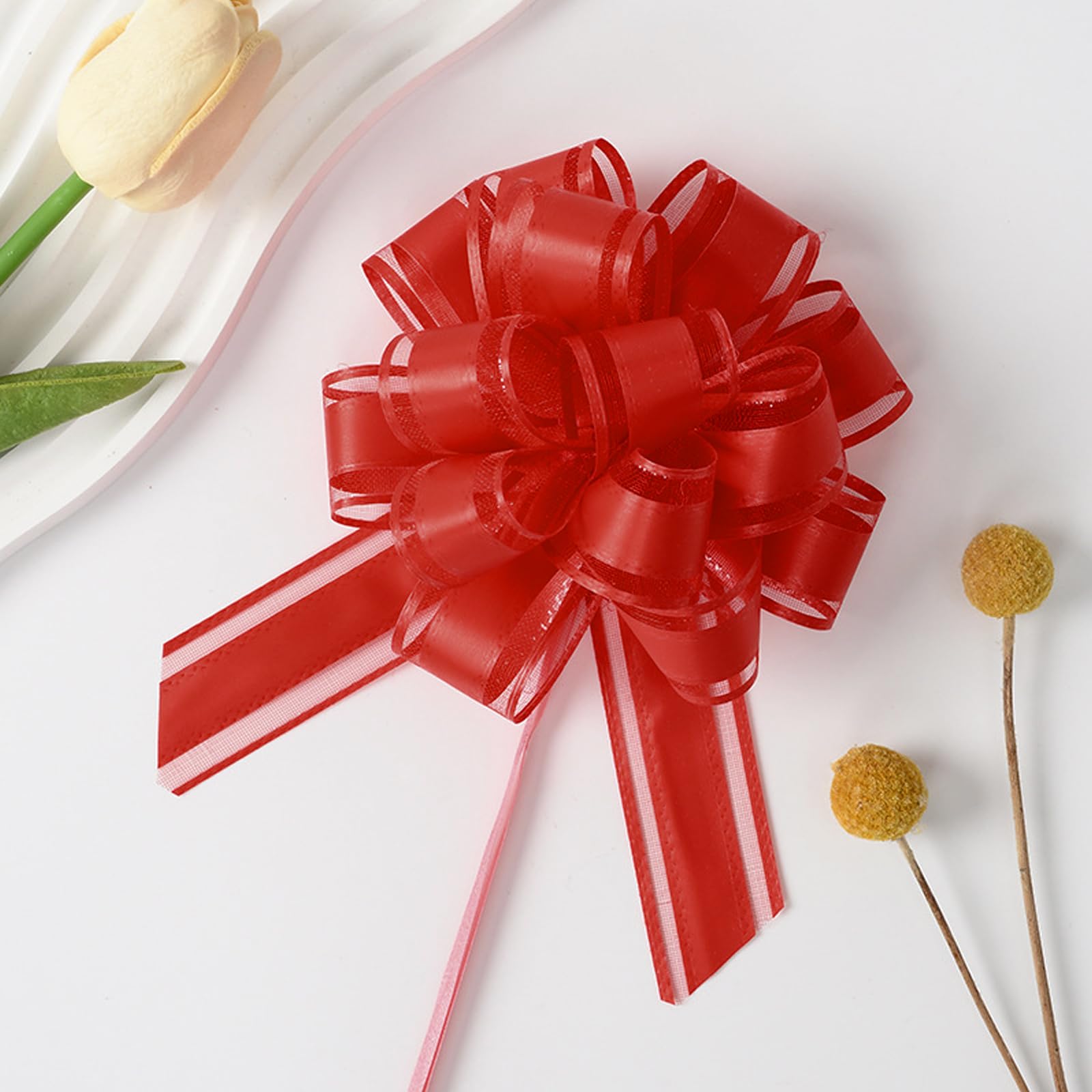 Noeuds Cadeau 15 cm Grands Décoratifs d'emballage Cadeau Rouge pour Mariage Anniversaire Noël