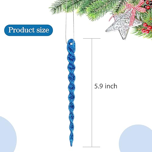 Miniatura 9 de 30 adornos de Navidad de carámbano de plástico torcido, decoración de carámbanos de Navidad, árbol de Navidad y vacaciones, fiesta de Navidad, boda,
