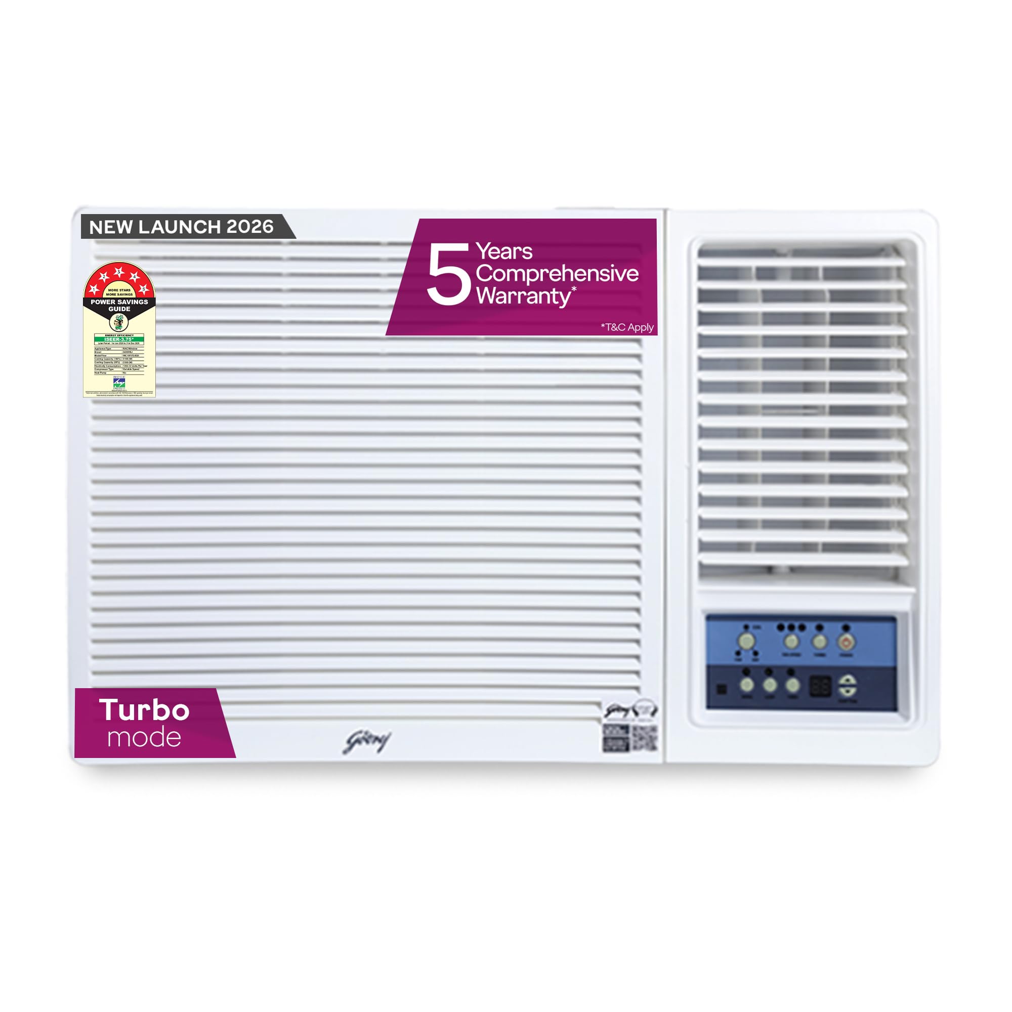 Godrej 1.5 Ton 5 Star| 5 Years Comprehensive Warranty| Turbo Mode, Window AC (Copper, Anti Corrosive Blue Fin, AC 1.5T TR WIC 18F5TG WA, White)-image-15