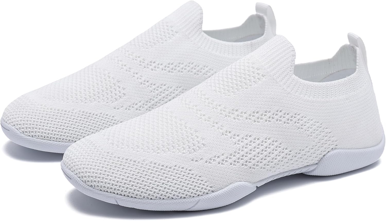 LANDHIKER White Cheer Shoes for Girls Cheerleading Shoes Youth Cheerleading Shoe Sports Tennis Training Athletic Flats Breathable Soft Comfortable Kids Cheer Sneaker Size - Image 5