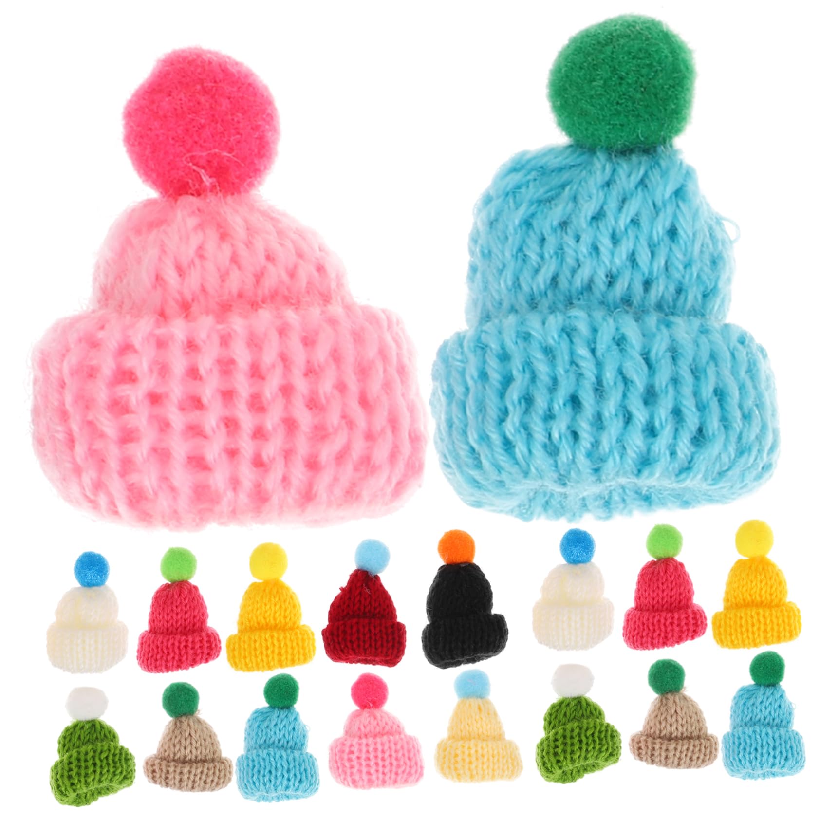TOYANDONA 550stücke Teiliges Mini Strickmützen Bunte Handwerksdekorationen Für Junge Mädchen Und Puppen Für Bastelprojekte Und Kreative Ideen