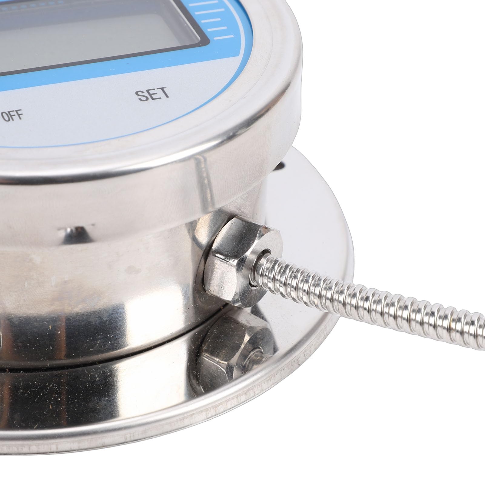 Ejoyous Medidor de Agua Digital, Termómetro Digital de Acero Inoxidable con Sonda Roscada de 5 M, 58 a 392 Grados Fahrenheit, M27x2, para Monitoreo de Temperatura del Agua, Uso en Tuberías de Estufas
