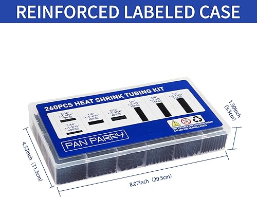 Miniatura 7 de Kit de tubos termorretráctiles, envoltura termorretráctil 21, 260 piezas de tubo termorretráctil de alambre eléctrico impermeable de alta calidad,
