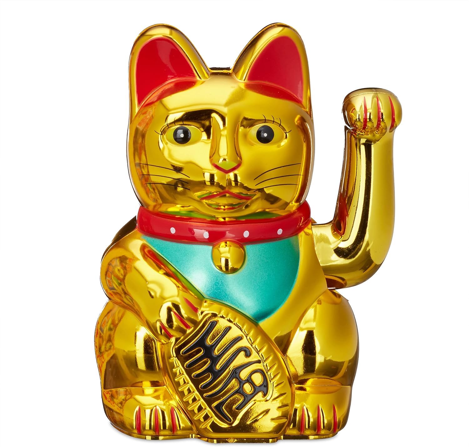 AXEW ACCESSORIES Vastu/Feng Shui Maneki Neko Welcome Cat Waving Arm Good Maneki Neko Luck/Lucky Cat for Wealth/Home Decor/Office Decor/Shop Decor Gift Decorative & Showpiece - (Battery not Included)