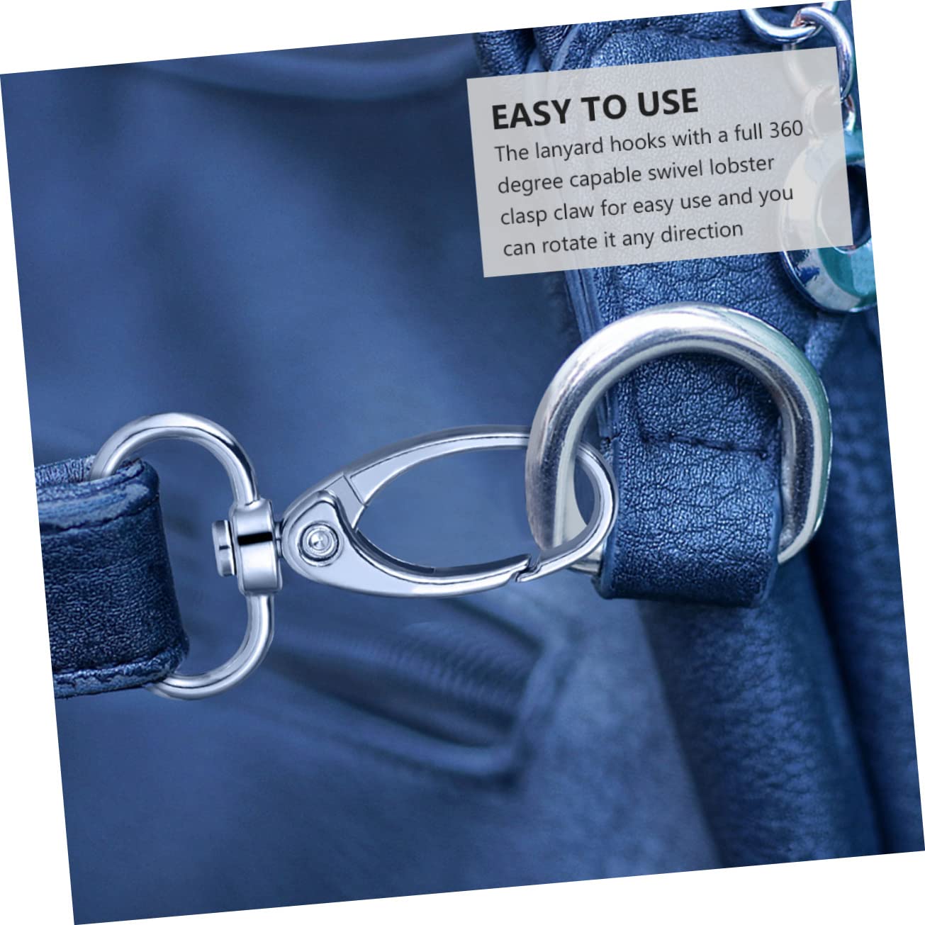 Gadpiparty 3 Pezzi Gancio Moschettone per Accessori Fai da Te Chiusura Lobster per Chiavi e Borse Rotazione Completa Resistente e Pratico per Progetti Diy