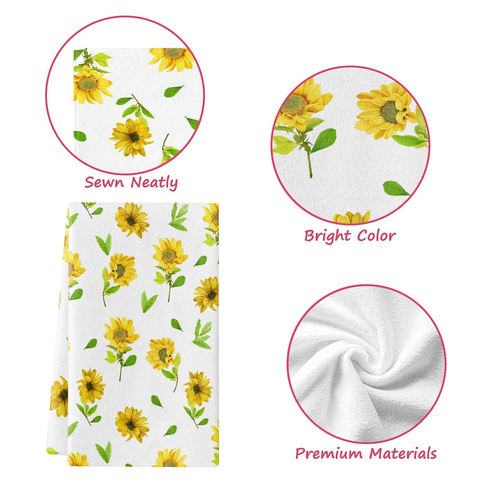 Trapos Cocina Hojas Verdes Amarillas Paños de Cocina Microfibra Paños Cocina Suaves Lavable Toallas Reutilizables Absorbentes Baño Pañuelo de Mano Trapos de Cocina 2 Piezas (44x74 cm)