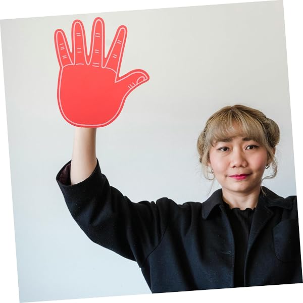 [OUNONA] 赤色の 巨大な フォーム製 人差し指 チアリーディング用 軽量 ソフトフォーム ハンドグローブ 独特な 分離指デザイン パーティーや 応援シーンに 楽しい アクセサリー - 4
