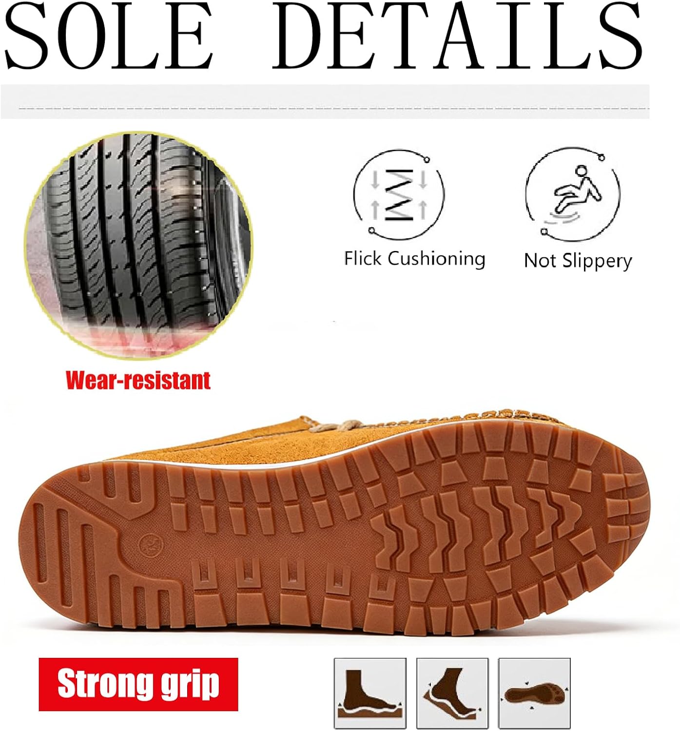 Women's Suede Platform Loafers with Beaded Retro Comfortable Round Toe Slip On Orthopedic Walking Shoes for Daily Work Driving Casual Shoes - Image 6