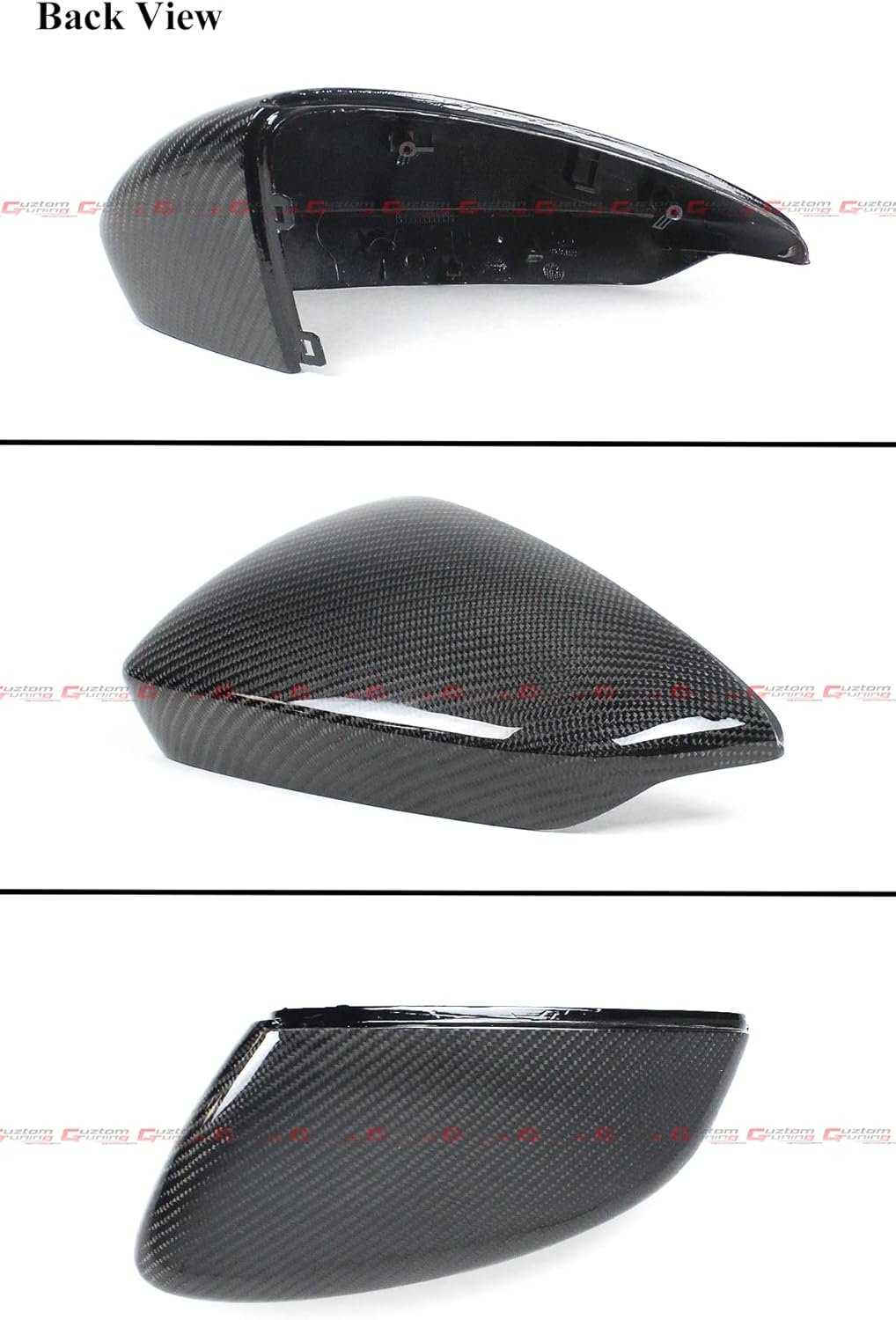 Real Carbon Fiber Replacement Side View Mirror Covers Caps Compatible with 2022-2023 Audi A3 S3 RS3 Without Lane Assist