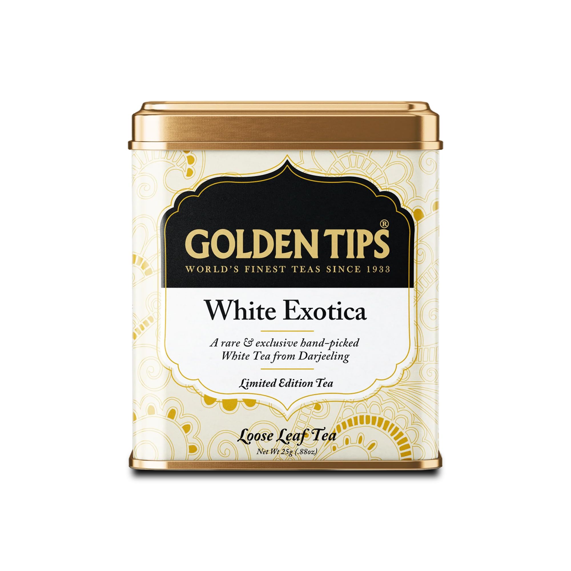 White Exotica Tea Loose Leaves Tin can (25 Gram, 12 cups)