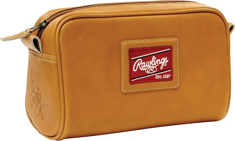 Nécessaire de viagem Rawlings Heart of the Hide em couro legítimo, Tan, 25,4 cm x 16,51 cm x 10,16 cm
