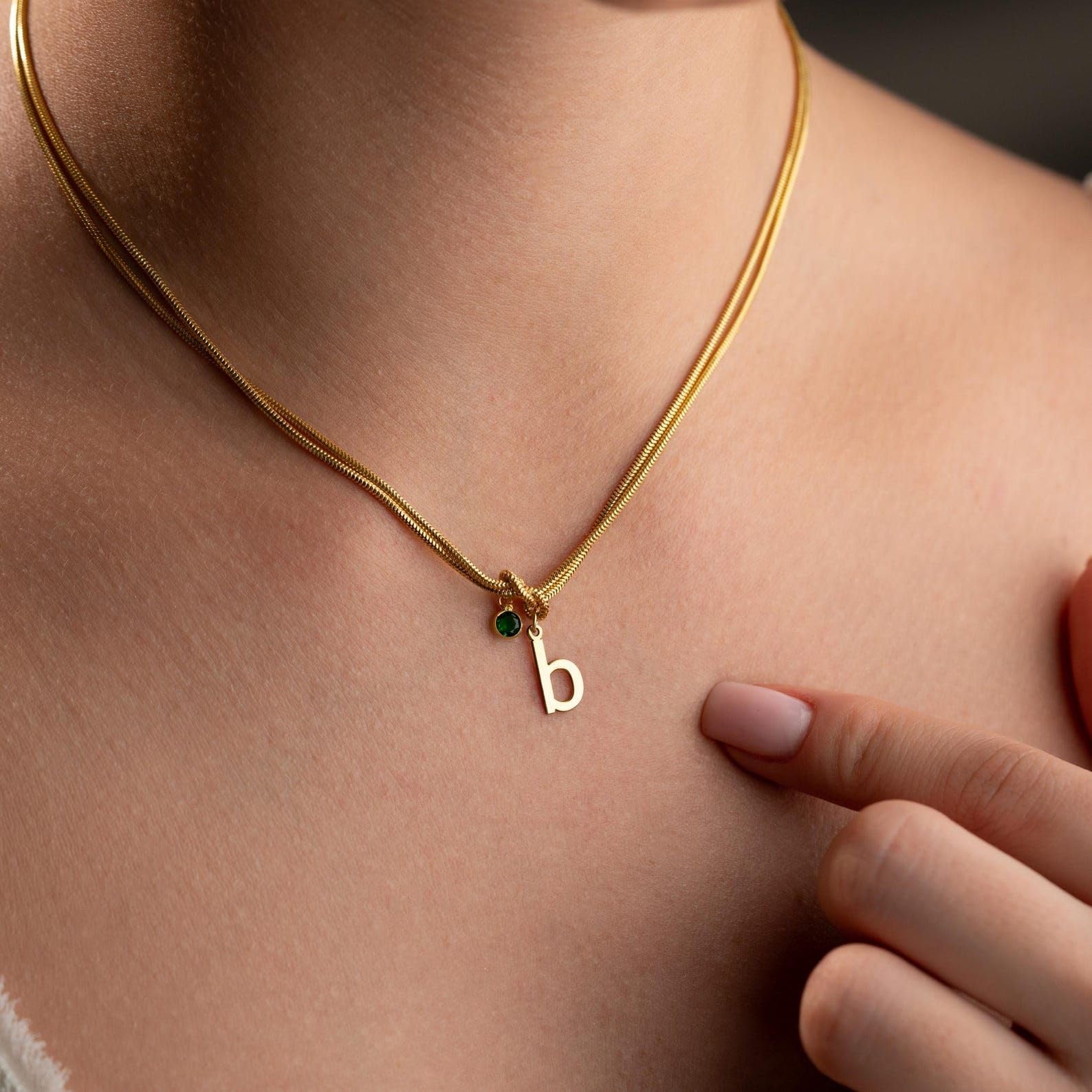 Argento sterling 925 amore nodo collana iniziale pietra di nascita fascino delicato gioielli per la famiglia