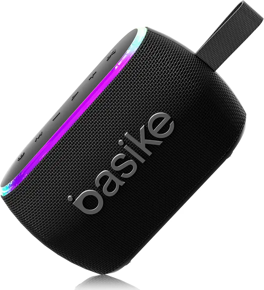 Caixa de Som Portátil Bluetooth 5.3, 40W RMS (Pico 60W), TWS para Som Estéreo Hi-Fi, com Microfone Integrado, Luzes RGB, Modos EQ, IPX6 Resistente à Água, 12h de Bateria para Casa, Festa e Uso Externo