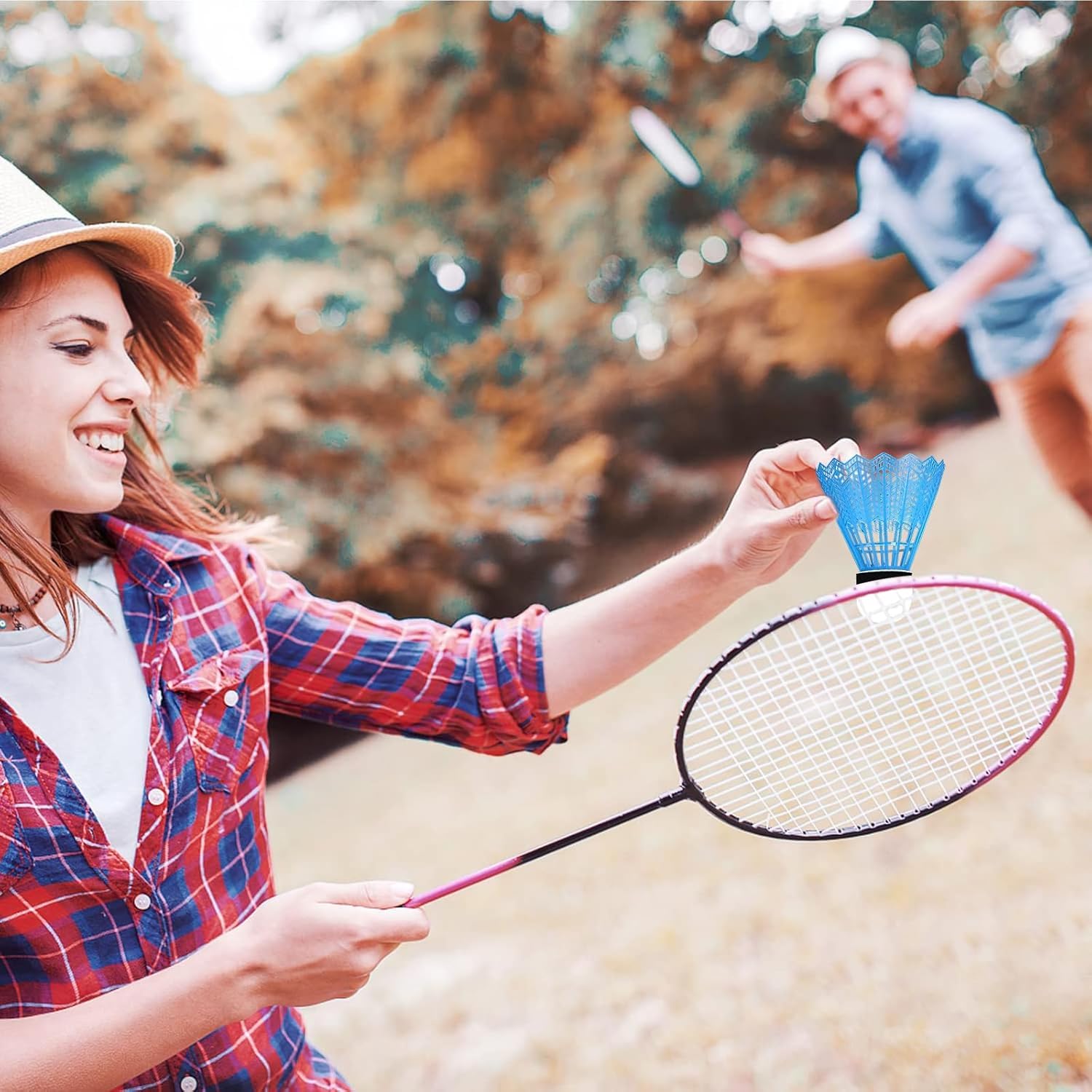 Simsky 16 Pezzi Palline da Badminton, Volani da Badminton, Set Palline per Volano, Colorate Durevole Badminton, per Interni, Sport all'aperto, Allenamento, Intrattenimento