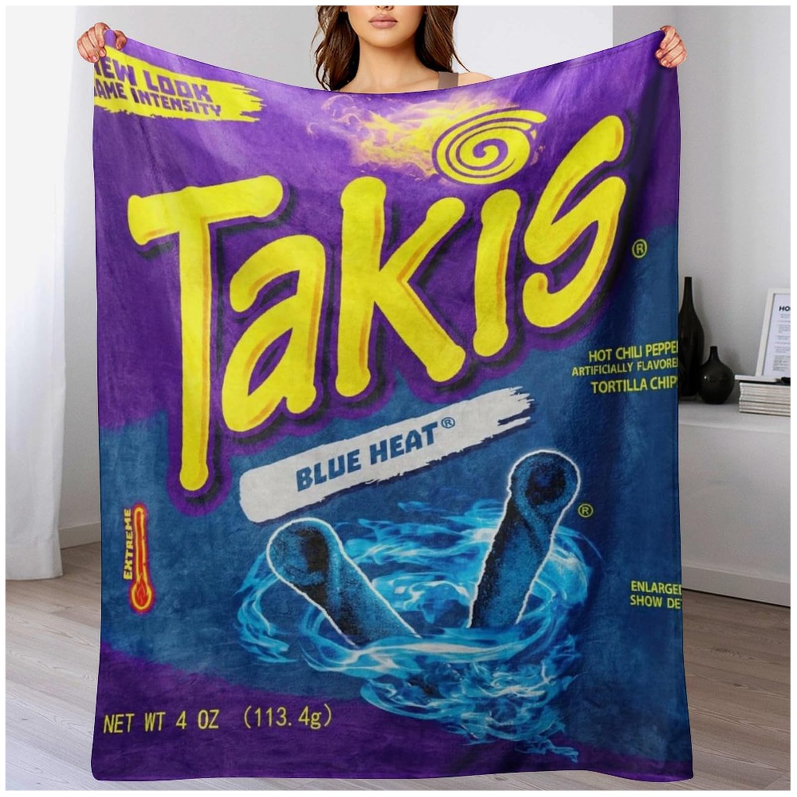 Amazon.com: Takis Blue Heat Flannel Blanket Ultra-Soft