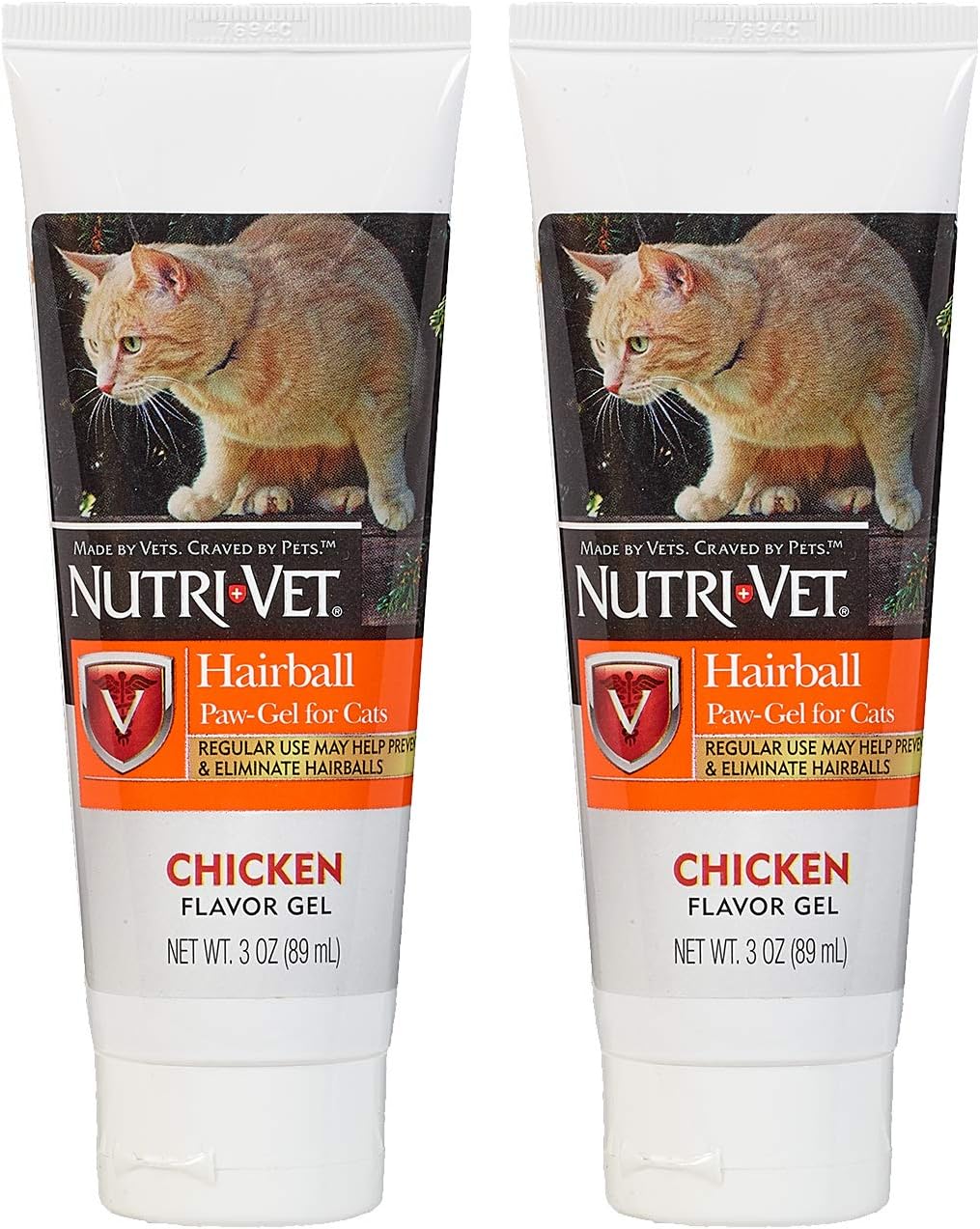 Feline Natural Oil Hairball Paw-Gel Chicken Flavor 3oz - Pack of 2