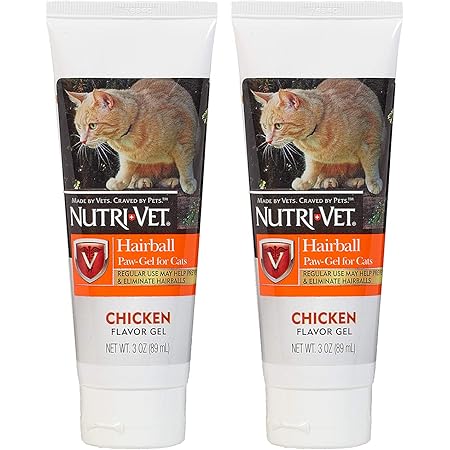 Amazon Com Nutri Vet Feline Natural Oil Hairball Paw Gel Chicken Flavor 3oz Pack Of 2 Pet Supplies