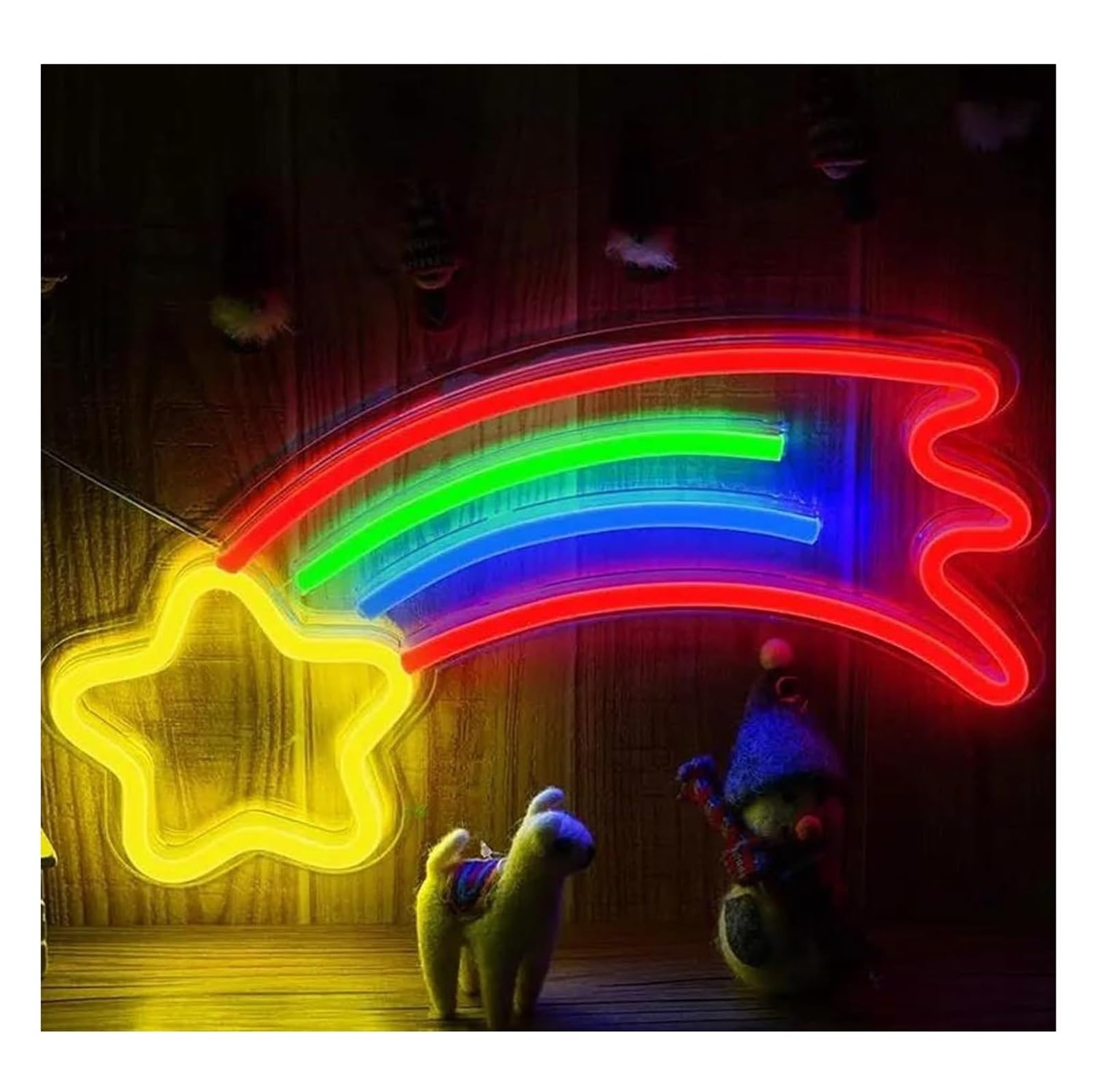 Aextroi neon Lights Sign Neon Sign for Rainbow Shaped,Lamp for Party and Holiday Decoration(Neon-3)