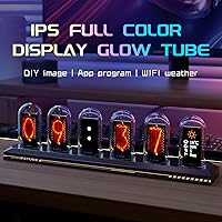 Vista 2 de Reloj de tubo Nixie Reloj de tubo de brillo IPS Pantalla a color Reloj digital DIY Analógico Digital Tube WiFi tiempo escritorio Reloj digital