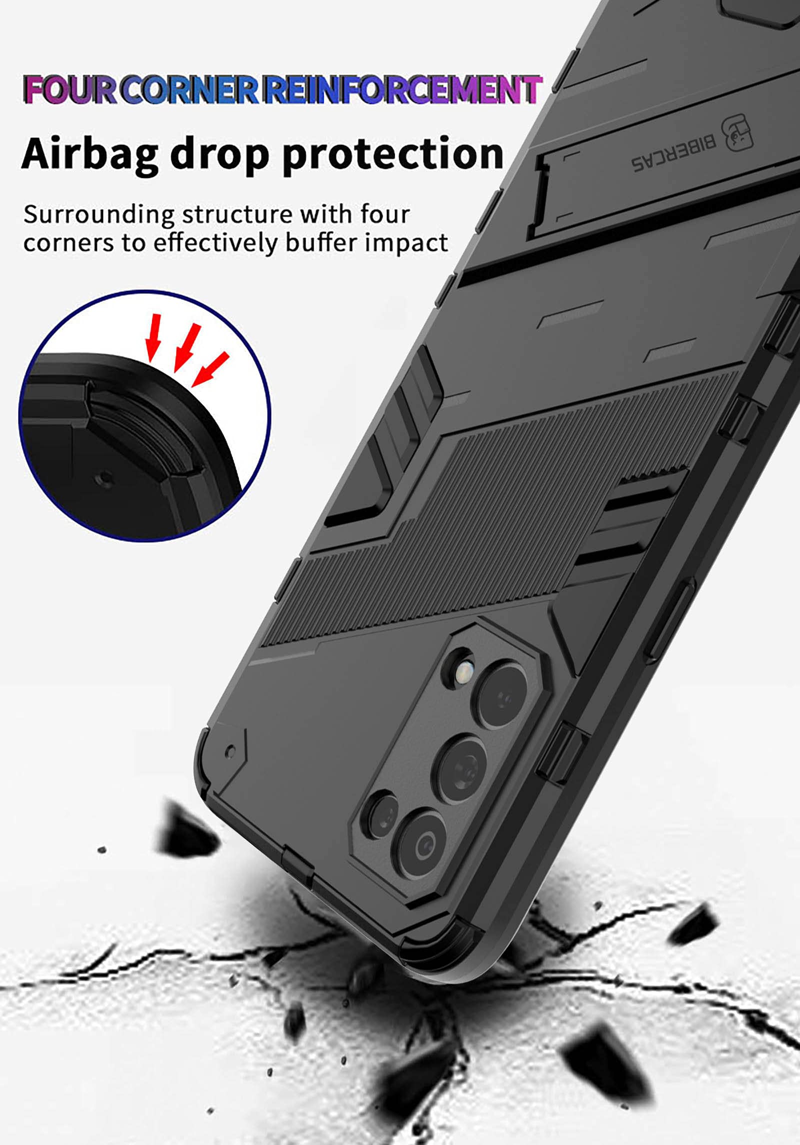 TLING Cover per Oppo Find X3 Lite + 2X Pellicola Protettiva in Vetro