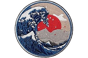 Great Wave off Kanagawa Patch: Artistic Enhancement for Garments and Accessories