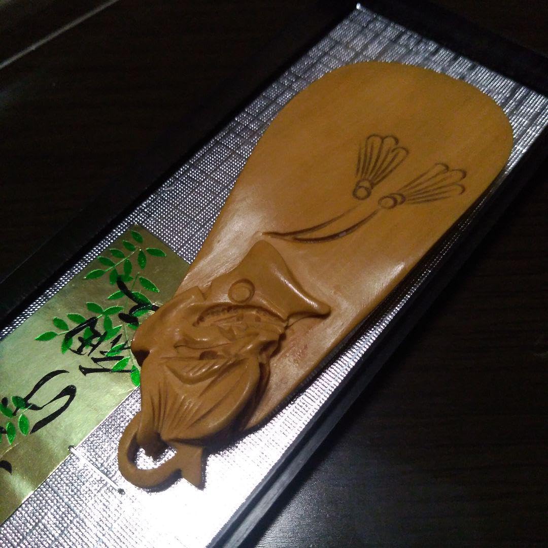 ケース付き宝物コレクション天然木本つげアート工芸品般若はんにゃハンニャ彫刻靴べら Amazon.co.jp: ケース付き宝物コレクション天然木本つアート工芸品般若