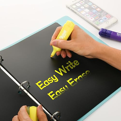 Miniatura 4 de Separadores de carpetas de 3 anillos con 5 pestañas para tamaño carta, corte de 15, 3 agujeros perforados, separadores de plástico para escribir y