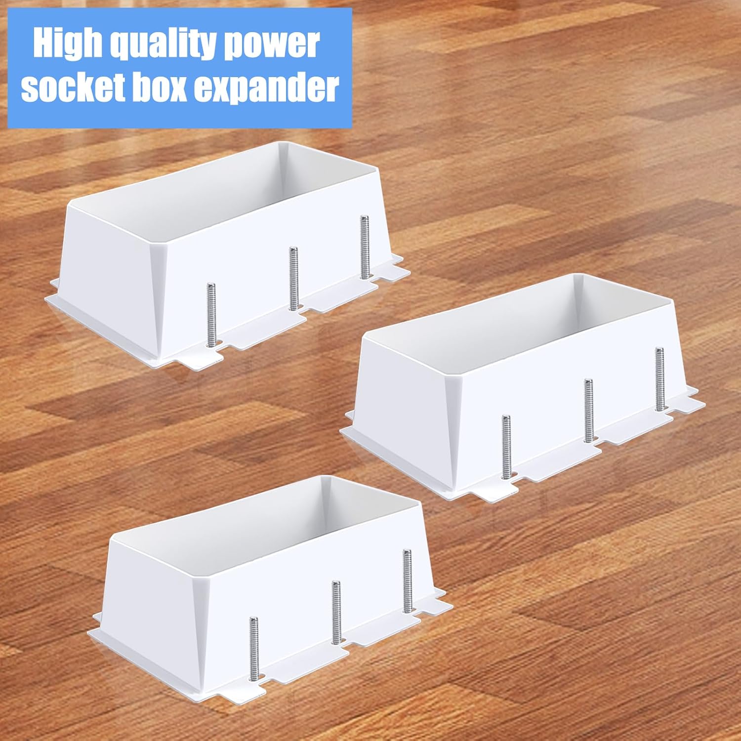 3 PCS BE3-3 Electrical Outlet Box Extenders with 18PCS Screws, （3-Gang Electrical Power Three Gang Box Extender Electric Box Extender 3 Gang Power Switch Receptacles Accessories