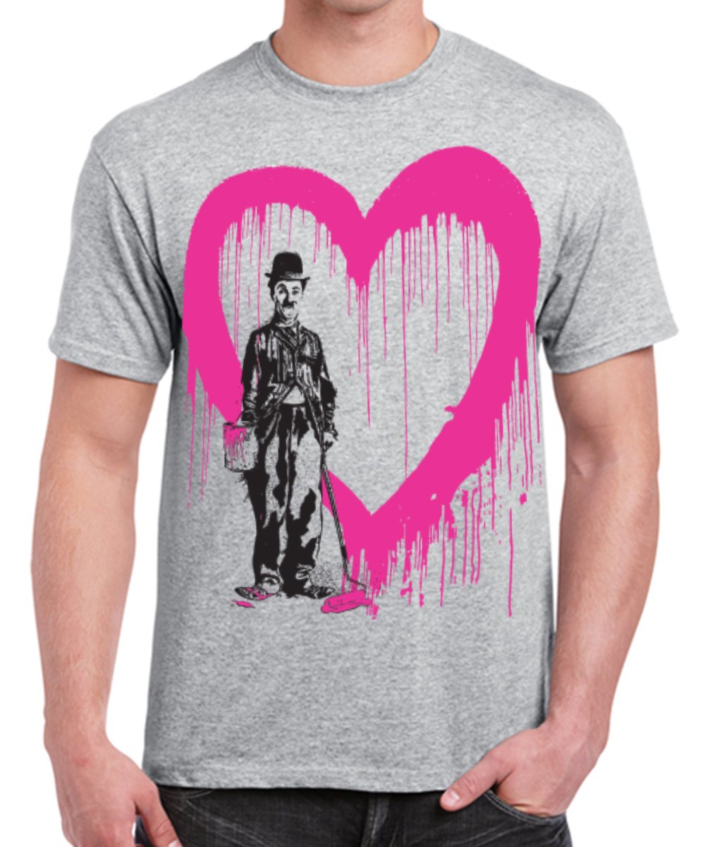 Dittoxpression Banksy Heart is Beautiful Chaplin Street Graffiti Artist T-Shirt