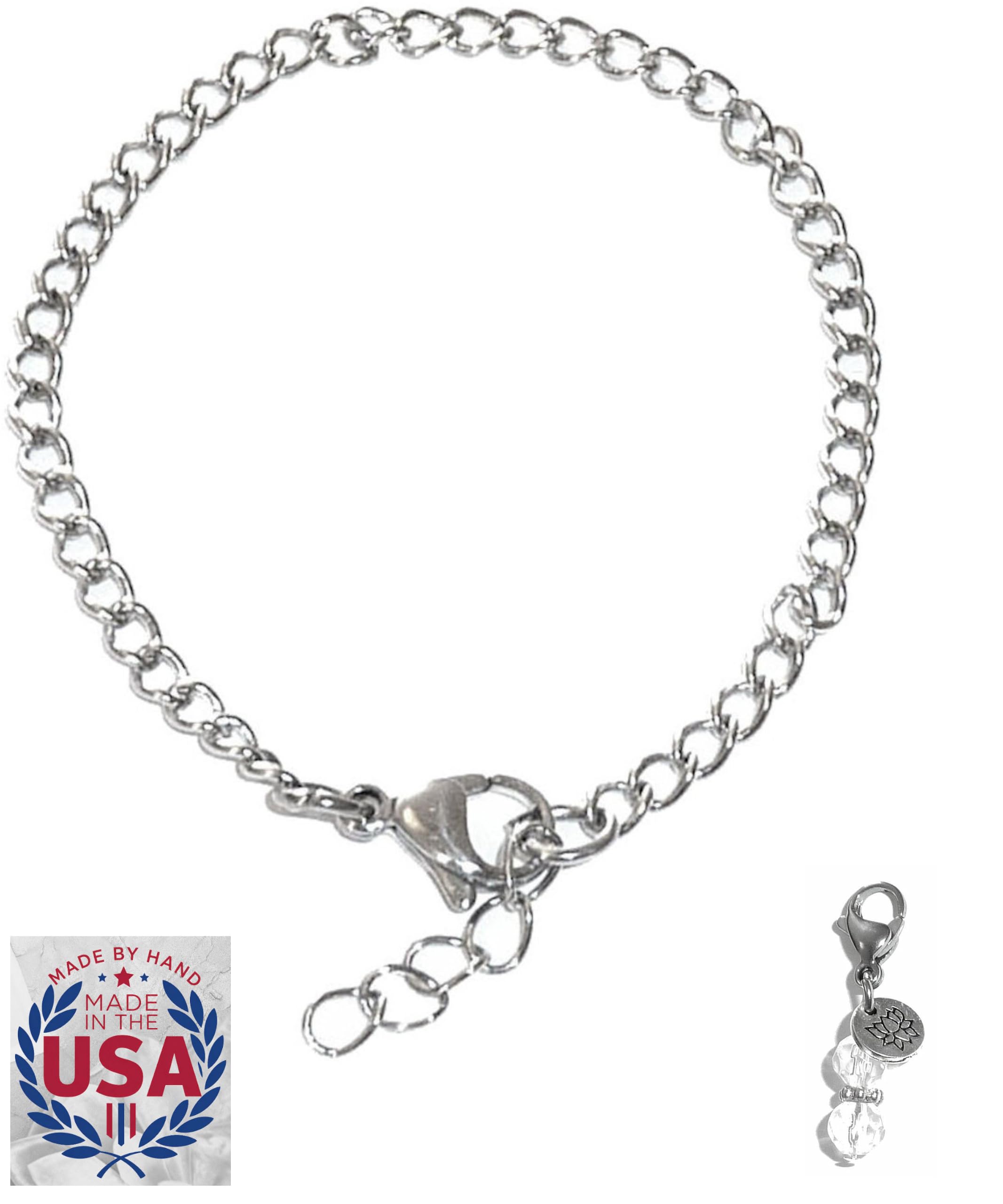 Hidden Hollow Beads 4 Clip On Charms for Purse, Handbag, Keychain, Zipper Pull, Backpack, Jewelry Accessory, USA