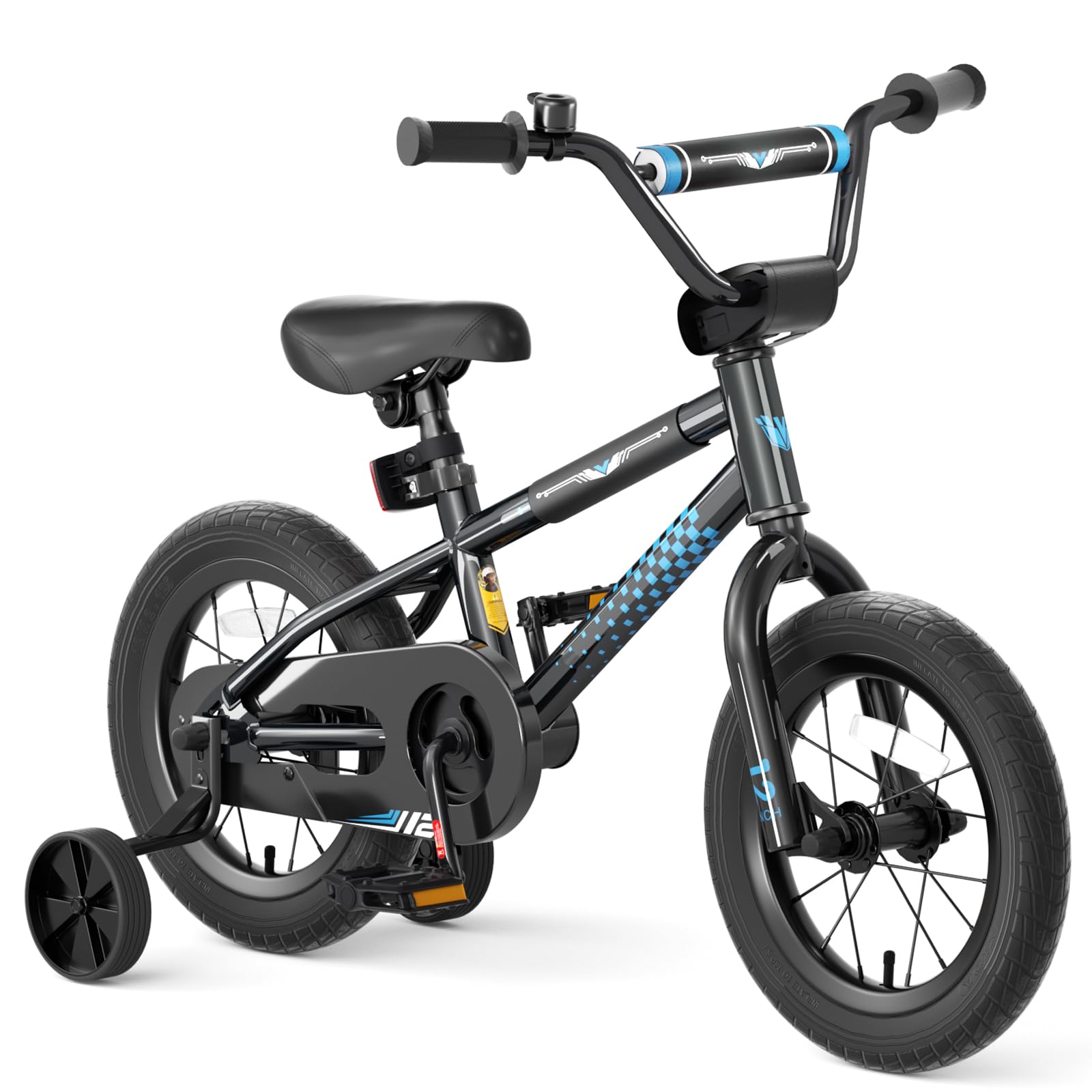 67i BMX Toddler Bike with Training Wheels 12/14/16 Inch Kids Bicycle Boys Girls Age 3-8 Durable Steel Frame Adjustable Seat Coaster Brake Bicicleta para Niños