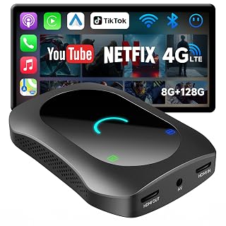 Magic AI Box, Wireless CarPlay/Android Auto Adapter, Car Video Box Supports for Netflix/YouTube/TikTok/TF Card, DriveChat AI Smart Box with GPS/Dual Bluetooth - Amazon product rated Grade B