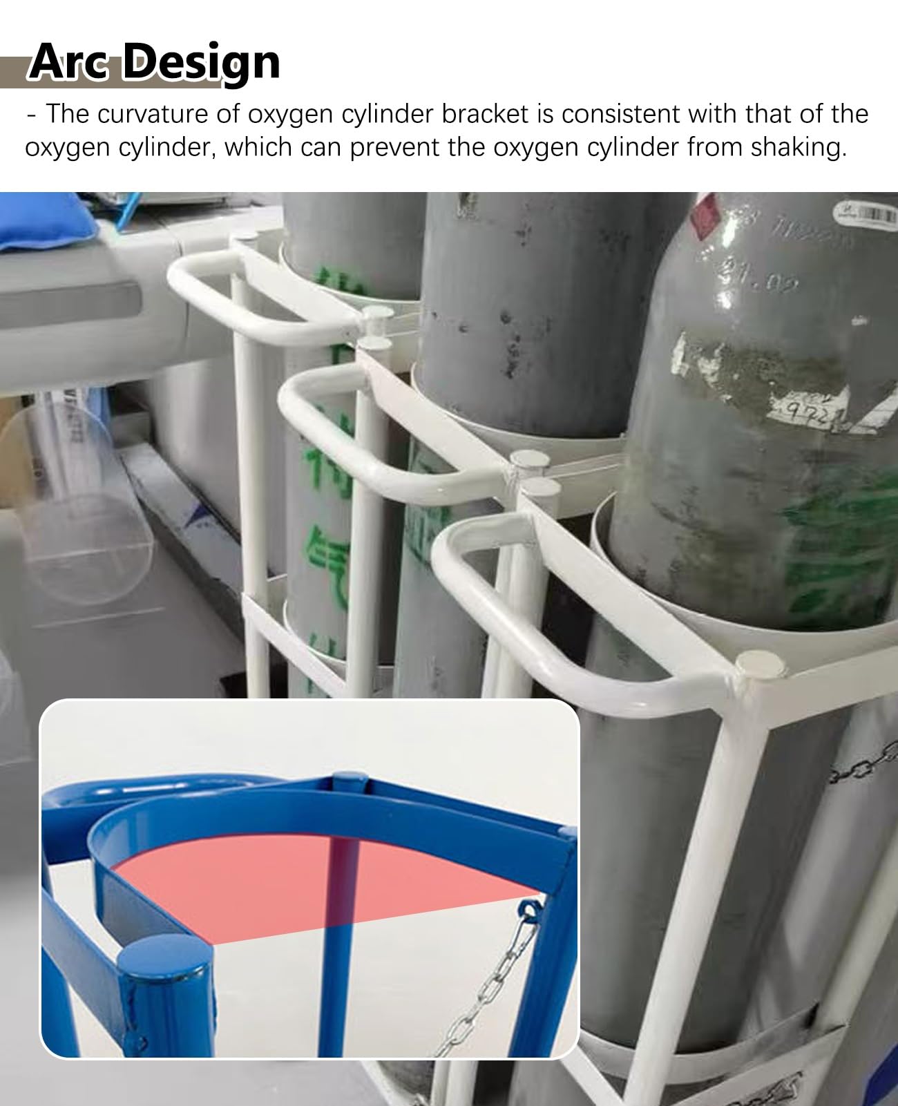 Portabotellas de Oxígeno Carro para Tanque de Oxígeno con Asa y Ruedas, Soporte para Cilindro de Oxígeno Portátil, Soporte para Tanque de Oxígeno para Nitrógeno, CO2, Botella de Argón, Disponible en 3