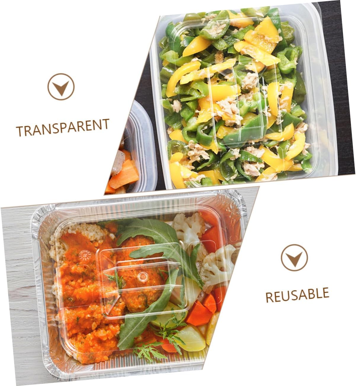 4pcs Acrylic Food Pan Lids for Snack Containers Dust Cover for Salad Box Easy Storage Fresh Keeping