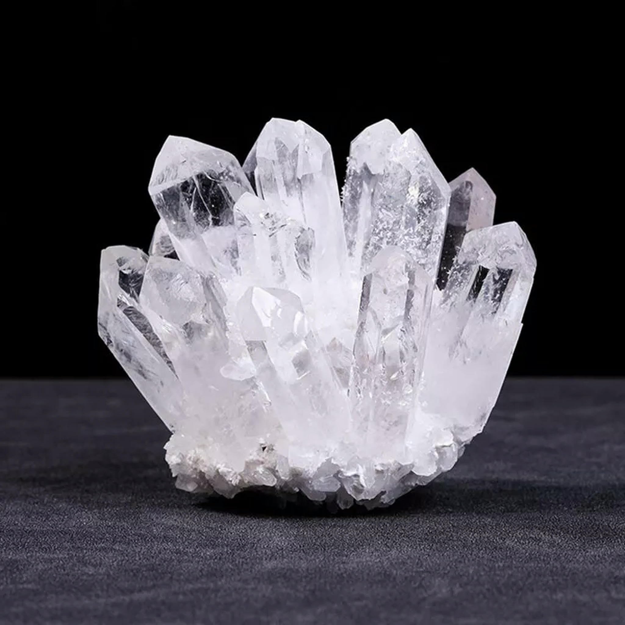 300-400g Natürlicher Bergkristall Cluster Stein Geode